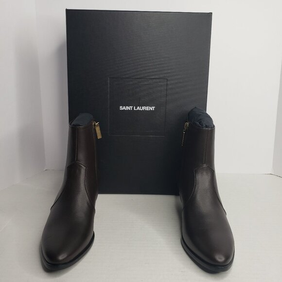 New Saint Laurent 45mm Western Leather Ankle Boots MSRP $995 - Size 36 - Picture 1 of 9